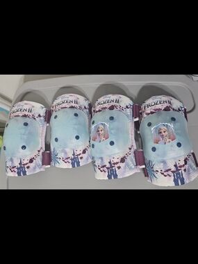 Kids Light Blue and Purple Protective Knee and Elbow Pads Set